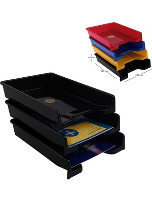 Ark Plastik Evrak Rafı Tekli Siyah