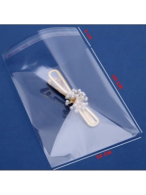 150 Adet 10X15 cm Bantlı Yapışkanlı Şeffaf Opp Jelatin Poşet ( 10X10*5)