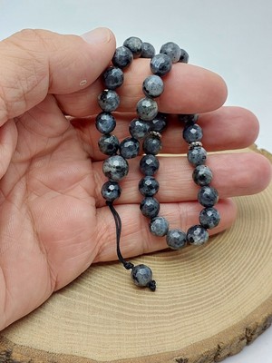 Spekrolit Taşı Faset Kesim 33LÜK Özel Tasarım Tesbih 8mm (36570)