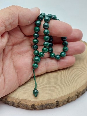 Malakit Taşı Royal Quality 33LÜK Özel Tasarım Tesbih 8mm (8900)