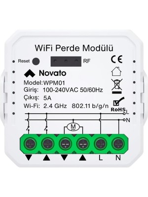 Mini Wifi Akıllı Perde Panjur Kontrol Rölesi (Tuya, Smart Life, Google Home, Amazon Alexa, Home Assistant Destekli) Yüzdesel Kontrol ve Kalibrasyon Özellikli