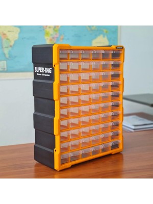 Bag Mono Blok Mega Büyük Boy 60'lı Çekmece Seti Takı Kutusu Organizer Vida Dübel Kutusu