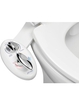 Bidet Neo 320 (Elite Series) – Kendi Kendini Temizleyen Dual Başlık –, Sıcak ve Soğuk Su ile Elektrik Mekanik Bide Wc-Sabitleme W/güçlü Musluk Valfler ve Metal Hortumlar, Neo 320 White