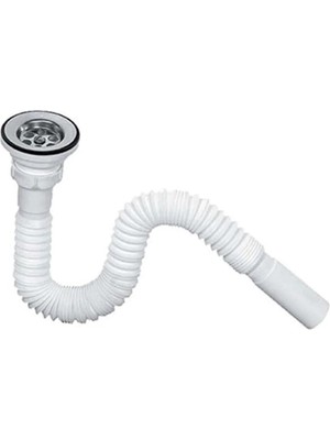Lavabo Gider Hortumu/körüklü Lavabo Sifonu/eviye Gider Borusu (Paslanmaz Çelik Süzgeçli ve Vidalıdır)