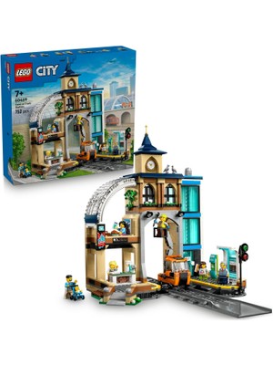 City Merkez Tren Istasyonu 60469 – Tren Modeli Seven 7 Yaş ve Üzeri Çocuklar Için Raylı Sistem Temalı Yaratıcı Oyuncak Yapım Seti, Doğum Günü Hediyesi (752 Parça)