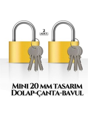 Dktt Mini 20MM Dolap Çanta Bavul Kilidi 2 Adet