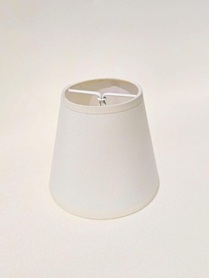 Boy Maşalı Avize Abajur Başlığı Mum Ampul Üstüne Takılır 14CM (Krem)