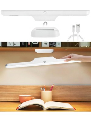 Şarjlı Aplik LED Işık, Mıknatıslı Dolap Altı Aydınlatma, Kitap Okuma Lambası, 3 Renk Modlu Kısılabilir LED Işık Çubuğu, USB Şarjlı, Duvara Monte Ayna, Başucu, Mutfak Aydınlatması 30×35×50 mm