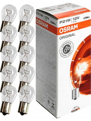 Osram 7506 P21W 93 Sinyal Stop Ampul 12V 21W 10 Adet Tek Duy Düz