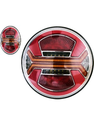 2 Adet Hamburger Neon Kare Stop Lambası 5 Fonksyonlu 24 Volt