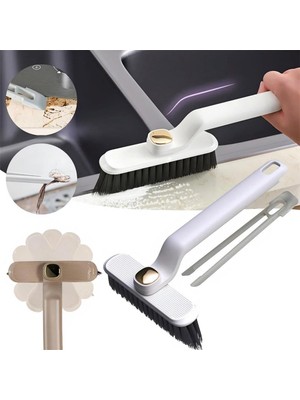 Lüks Sert Kıllı Köşe, Aralık, Derz, Banyo, Mutfak, Lavabo, Ayakkabı, Halı Temizleme Fırçası, Cımbızlı Fırça, 360 Derece Dönebilen, Dekoratif Temzilik Fırçası