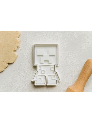 Minecraft Karakter Kurabiye Kalıbı | Piksel Figür Kurabiye Kesici | Oyun Temalı Kalıp