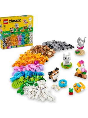 Classic Yaratıcı Evcil Hayvanlar 11034 – 5 Yaş ve Üzeri Için Hayvan Figürleri Içeren Yaratıcı Oyuncak Yapım Seti, Doğum Günü Hediyesi Fikri (450 Parça)