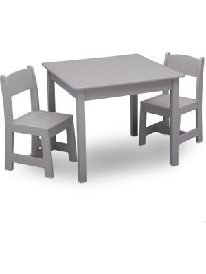 Children Mysize Kids Ahşap Masa ve Sandalye Takımı (2 Sandalye Dahil)
