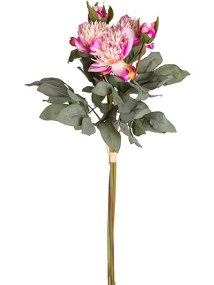 Yapay Çiçek Şakayık Demet Fuşya-Krem 60 Cm.