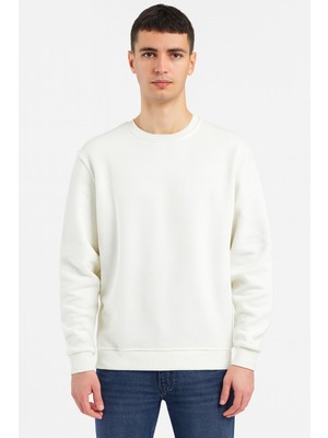 Erkek Oversize Uzun Kol Sıfır Yaka SWEATSHIRT-7383