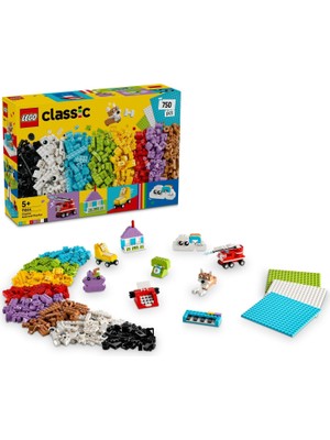 Classic Yaratıcı Yapım ve Oyun Kutusu 11044 – 5 Yaş ve Üzeri Kız ve Erkek Çocuklar Için Renkli Yapılabilir Oyuncak Seti, Doğum Günü Hediyesi Fikri (750 Parça)