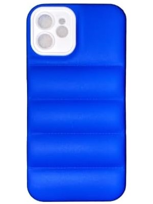 Puffer Kılıf iPhone 12 (Mavi)