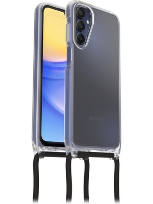 React Necklace Kılıf  Galaxy A15 / A15 5g Için, Ultra Ince, Ayarlanabilir ve Çıkarılabilir Cep Telefonu Zincirine Sahip Koruyucu Kılıf, Askeri Standartlara Göre Test Edilmiştir, Şeffaf