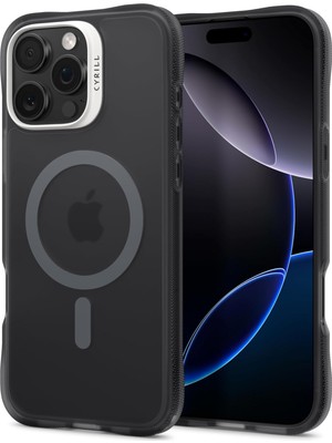 Ciel By Cyrıll iPhone 16 Pro Max Magsafe Kılıf Ultrasheer Mag Sararma Karşıtı Hava Kanalı Teknolojisi™ Askeri Sınıf Koruma Space Gray Mat Kapak - ACS08244