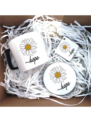 Hope Yazılı Papatya Hediye Kutusu, Umut Temalı Hediye Kutusu P1-12
