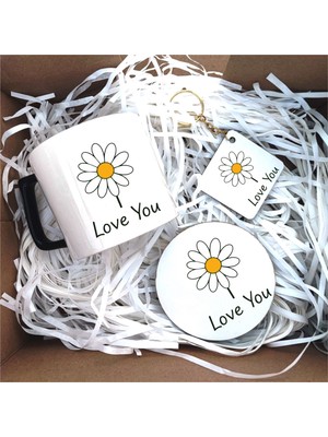 Seni Seviyorum Temalı Papatya Hediye Kutusu, Sevgiliye Hediye Kutusu P1-18