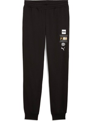 Puma Ess Logo Lab  Holiday Swe Siyah Erkek Eşofman Altı