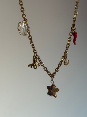 Çelik Çoklu Charm Yıldız Kadın Kolye - Bikini Kolye