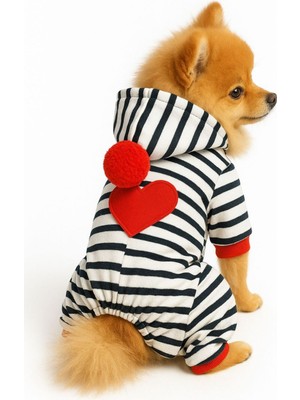 Küçük Irk Kediköpek Tulumu, Kırmızı, Rahat ve Şık Üst Giyim (1-10 Kg)