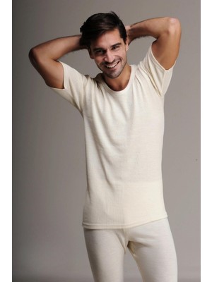 Hasyün Erkek %100 Yün Kısa Kollu Atlet Fanila Içlik 1000E - 2 Adet