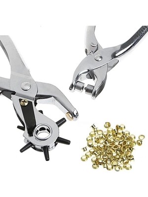 Kemer Delme ve Perçin Pensesi Ikli Set Deri Plastik Delici ( Lisinya )