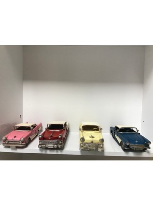 Dekoratif Metal Eski Model Eskitme Chevrolet 4 Lü Set