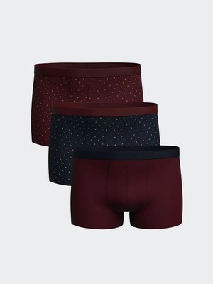 Standart Kalıp Pamuklu Esnek Erkek Boxer 3'lü  (W5)