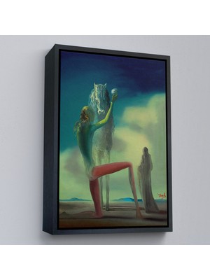 Çerçeveli Salvador Dali - Ölüm Şövalyesi Tablosu - Chevalier De La MORT-7400