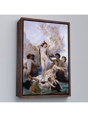 Çerçeveli Venüsün Duğuşu Tablosu - Birth Of Venus William-Adolphe BOUGUEREAU-6474