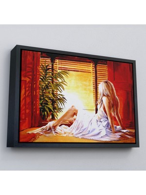 Çerçeveli Pencere Önündeki Kadın TABLOSU-6633