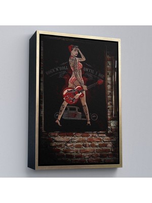 Çerçeveli Müzisyen Kadın Dekoratif Duvar TABLOSU-6496