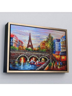 Çerçeveli Fransa Paris Eyfel Kulesi Manzaralı Duvar TABLOSU-1232