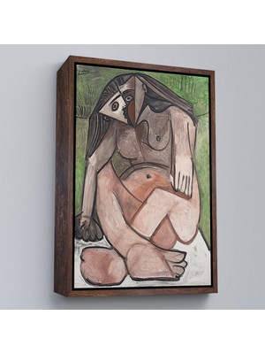 Çerçeveli Pablo Picasso - Nu Accroupi TABLO-7363