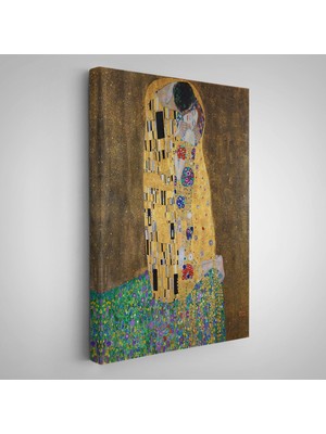 Çerçeveli Gustav Klimt'in Öpücüğü Tablo - The Kiss By Gustav KLIMT-7432