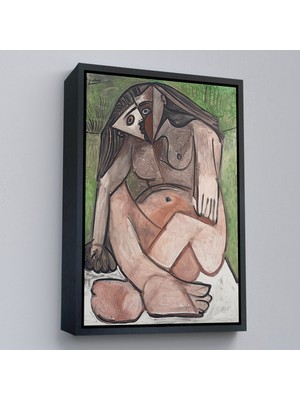 Çerçeveli Pablo Picasso - Nu Accroupi TABLO-7363