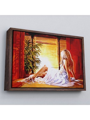 Çerçeveli Pencere Önündeki Kadın TABLOSU-6633