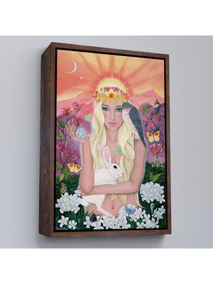 Çerçeveli Güneş Saçan Güzel Kadın TABLOSU-6403