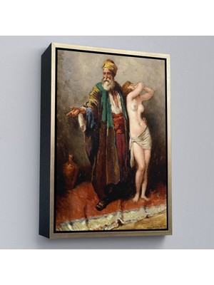 Çerçeveli Çıplak Arap Cariyesi Dekoratif Duvar TABLOSU-6136