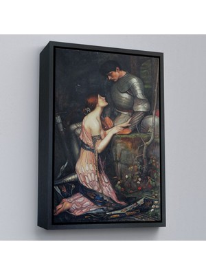 Çerçeveli John William Waterhouse'un Lamia ve Şövalyesi Orenco Kanaviçe TABLOSU-6263