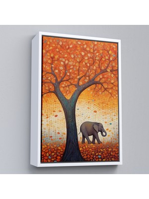 Çerçeveli Portakal Ağacı ve Altındaki Fil TABLO-7513