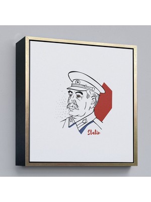 Çerçeveli Stalin Dekoratif Kanvas Duvar TABLOSU-5822