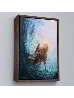 Çerçeveli Tanrının Eli Dekoratif Duvar Tablosu, İSA-6307