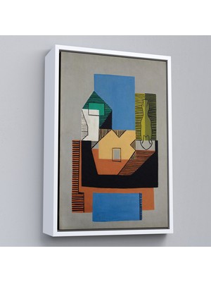 Çerçeveli Pablo Picasso - Gitar, Şişe ve Meyve Kase TABLOSU-7317