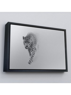 Çerçeveli Leopar Dekoratif Kanvas TABLO-1154
